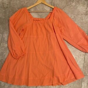 Coral pink tiered Mudpie dress